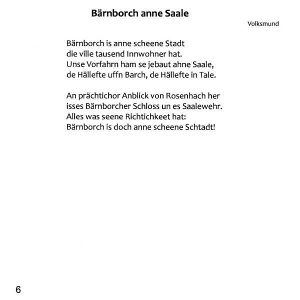 CD Weinverein Volksmund 'Bärenborch anne Saale'